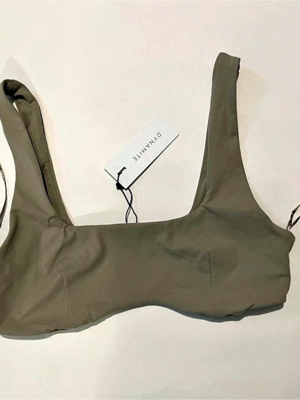 Alani Micro Bra Top Bikini Top in Green Size Medium NWT